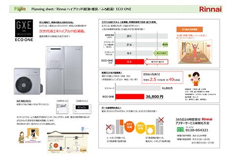 Rinnai　ハイブリッド給油・暖房/ふろ給湯　ECO ONE