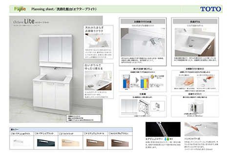 TOTO　洗面化粧台　オクターブ