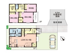 ４号棟：３ＬＤＫ＋リビングの一部「小上り」
家族が集まるＬＤＫに「一つの空間に異なる役割を持たせる」小上りスペース。ライフスタイルに合わせて役割を柔軟に変えられます。