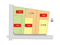 フジイエ鎌ケ谷・東道野辺／全体区画図。
ご提案のマイホームの建物仕様の高さと立地環境の良さ！！この駅徒歩10分の立地でこの開放感と広さを持つ環境はなかなかございません。
ぜひお早めにお問合せください。
