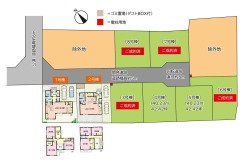 敷地面積42坪超～の分譲地。間取・外構など自由設計でお打合せ可能で、理想のマイホームをお建て頂けます。お車２台駐車も可能。
ＺＥＨ基準相当の断熱性、省エネ性能、安心の耐震性能。詳しい詳細につきましては、ぜひお気軽にお問合せ下さい。
※ゴミ置場、電柱用地、分譲地内道路は鎌ケ谷市へ帰属予定