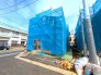 １号棟販売現地写真。間口も広くい整形地です。
